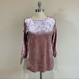 NWT Cable & Gauge Velvet Top